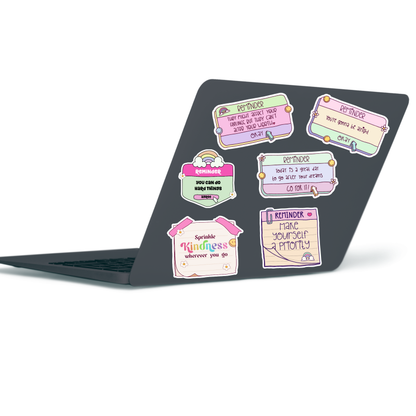 Daily reminder sticker pack of 6