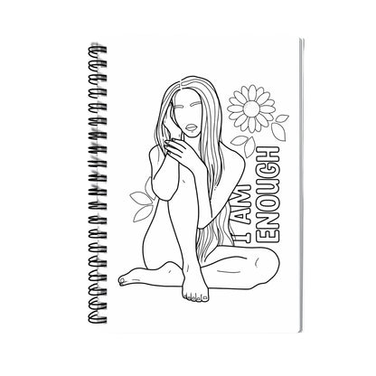 Empower & Unwind – Women’s Empowering Adult Coloring Book with 50 Affirmations & Female Illustrations (Spiral-Bound & Hardback)