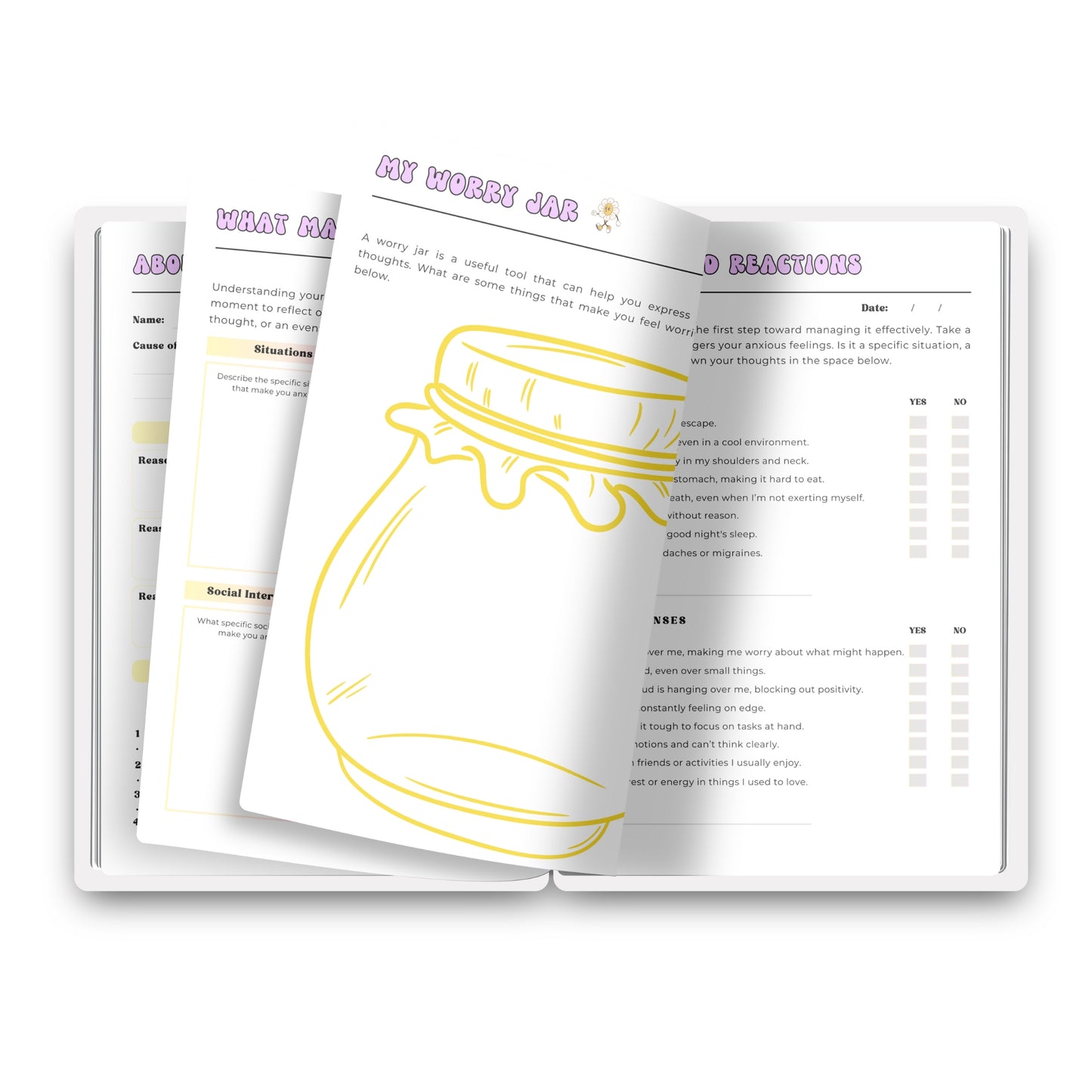 Anxiety OFF  - Retro Style Spiral Bound Hardback Journal and Workbook