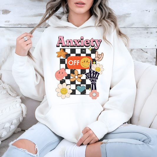 Anxiety Off Retro Mental Health Awareness Hoodie