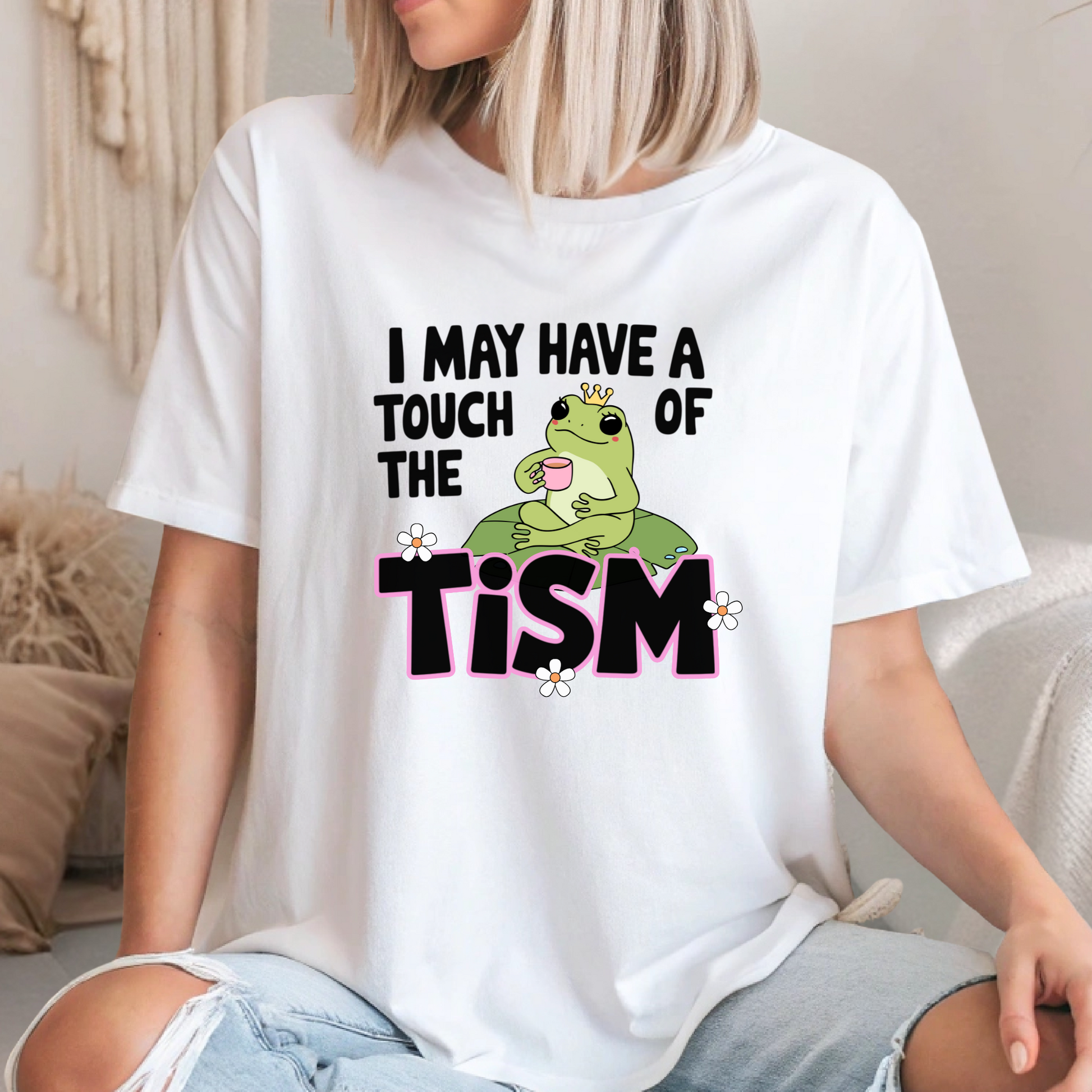 I_May_Have_A_Touch_of_The_Tism_Cute_Frog_Tshirt_ Autism_Acceptance