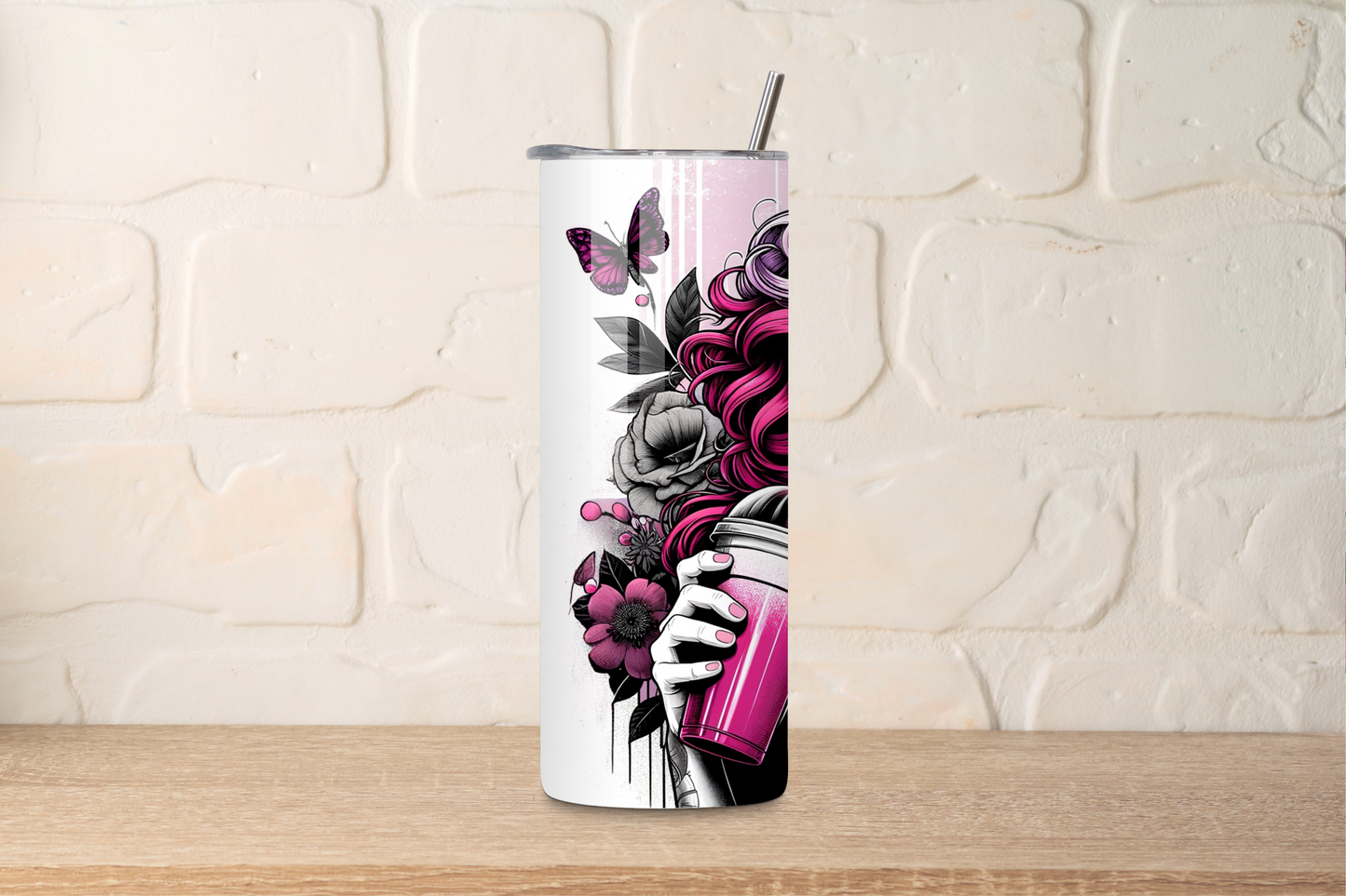I don't have the energy to pretend I like you today stylish woman graphic sarcastic skinny 20oz tumbler video