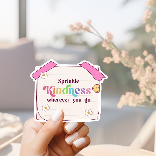 Sprinkle Kindness cute retro sticker for journalling