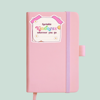 Sprinkle Kindness cute retro sticker for journalling mockup