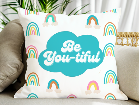 be. you-tiful boho colourful cushion cover