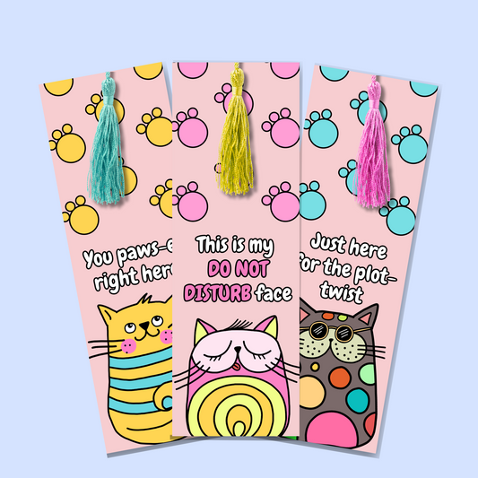 cool cat funny sarcastic quote bookmarks for booklovers