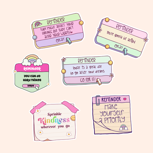 cute reminder sticker pack 