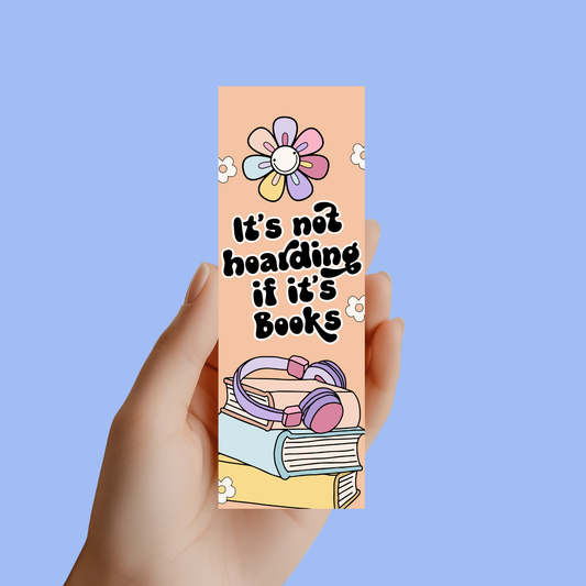 it's not hoarding if its not books retro bookmark for booklovers