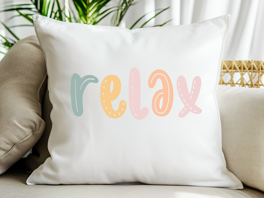 relax self-care cushion cover