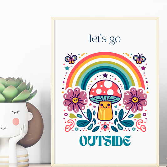 Retro Go Outside Wall Art