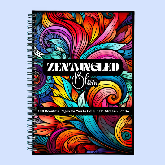 zentangled colouring book for burnout anxiety mental health support tool